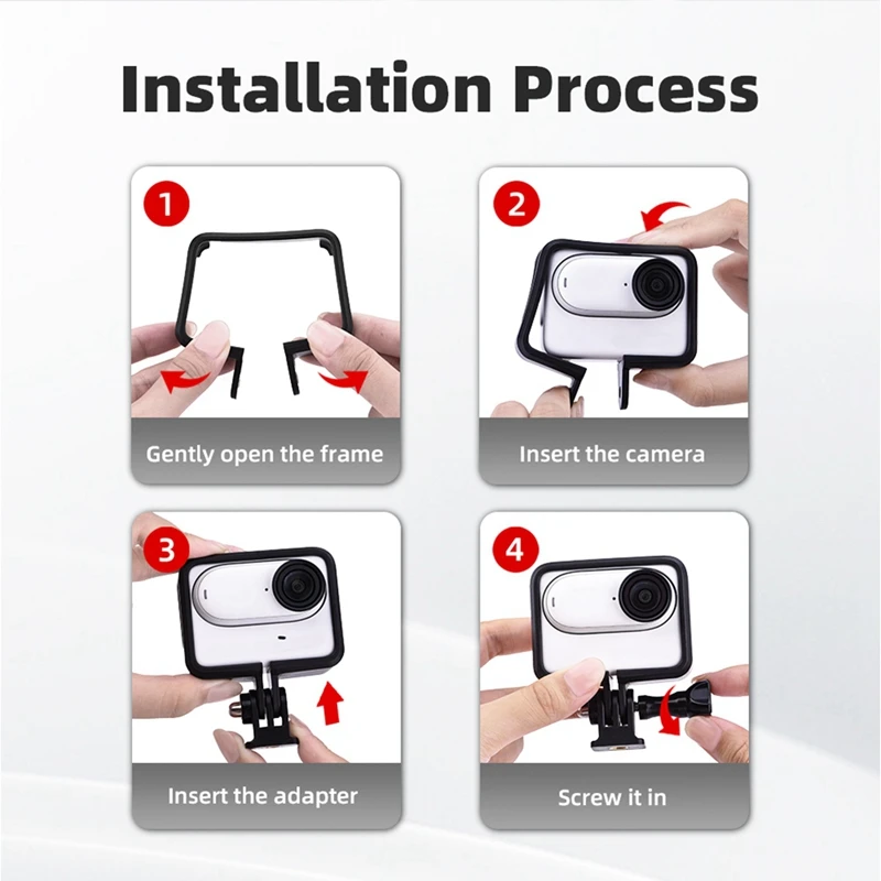 Para Insta360 GO 3 GO3S accesorios marco carcasa con adaptador de trípode 1/4 montaje carcasa de tornillo largo proteger