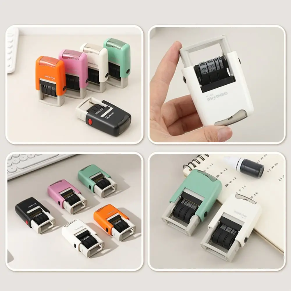 Automatic Ink Return Date Stamps Handle Account English Version Self-Inking Stamps Adjustable Smooth Running Date Wheel Stamp