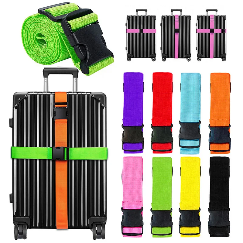 New Luggage Strap Adjustable Travel Accessories One Word Suitcase Buckle Strap Baggage Packing Belt Travel Suitcase Accessories
