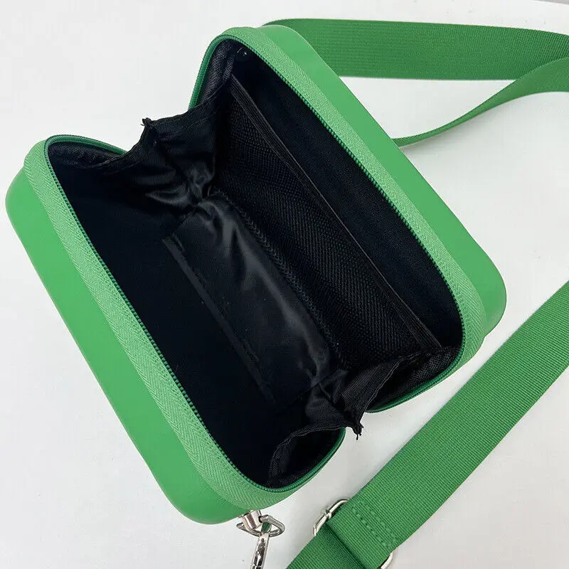 Borsa rigida da donna borsa a tracolla a tracolla in pelle PU a forma di Mini valigia da uomo borsa da viaggio per telefono borsa con custodia per carte d'identità