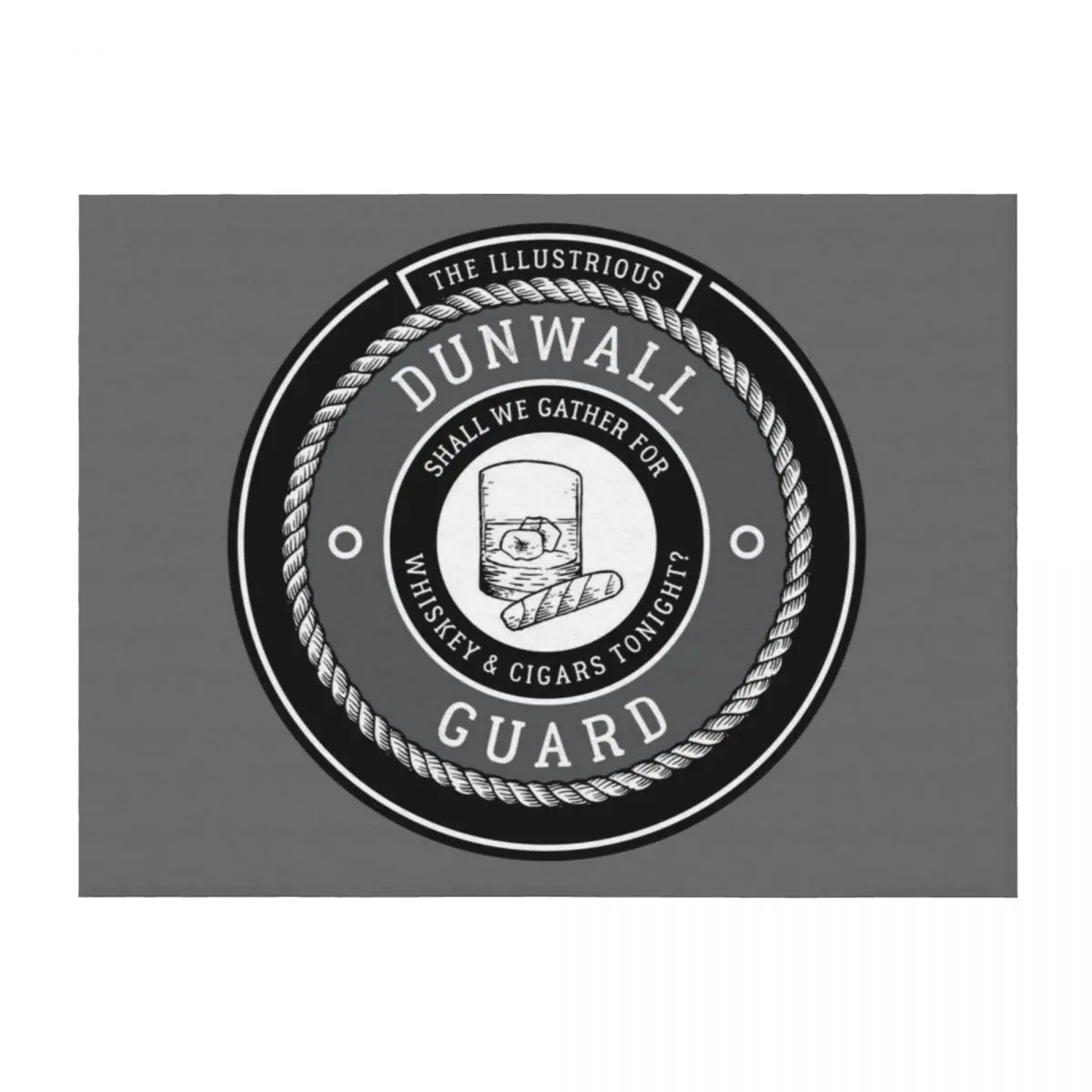 

Whiskey & Cigars (Black & Grey) Throw Blanket Vintage Camping Decorative Sofas Sofa Throw Blankets