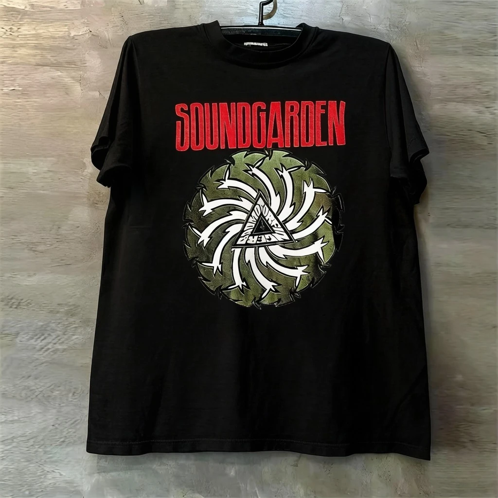 Camiseta de Manga Corta con Estampado Retro de Algodón de la Banda Soundgarden, Estilo Hip-hop y Rock, para Hombre y Mujer