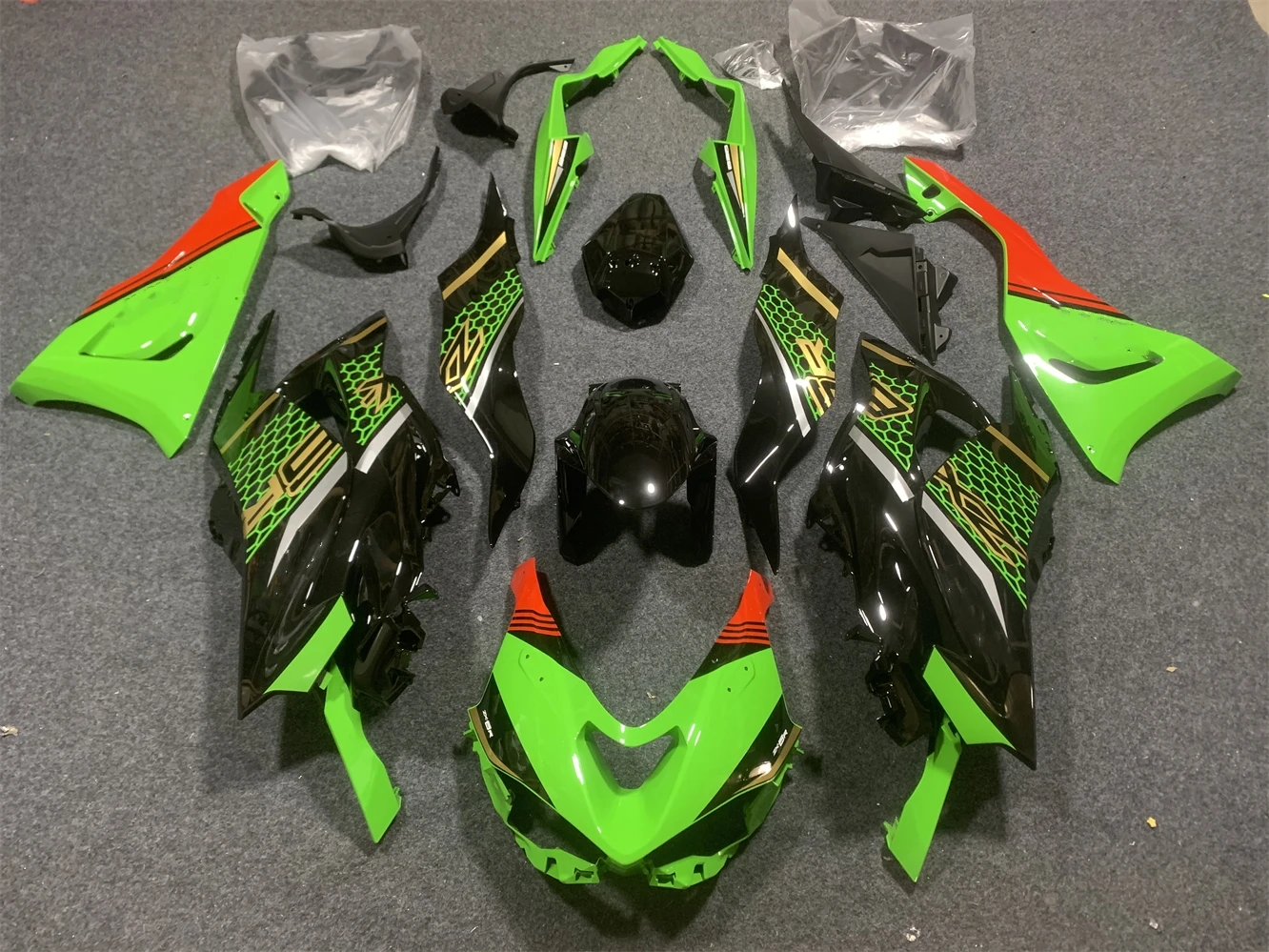 4Gifts New ABS Motorcycle Fairings kit Fit For Kawasaki ZX-6R 636 19 20 21 22 23 24 2019 2020 2021 2022 2023 2024 Red Green