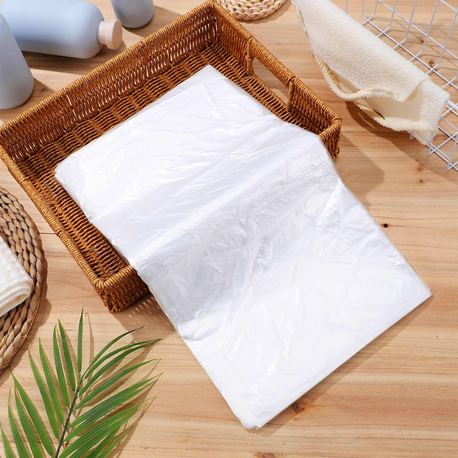 

Disposable Bag Set PE Material Waterproof Breathable Spa Salon Footcare Tool Pouch Thickened Plastic Home Use Foot Bath