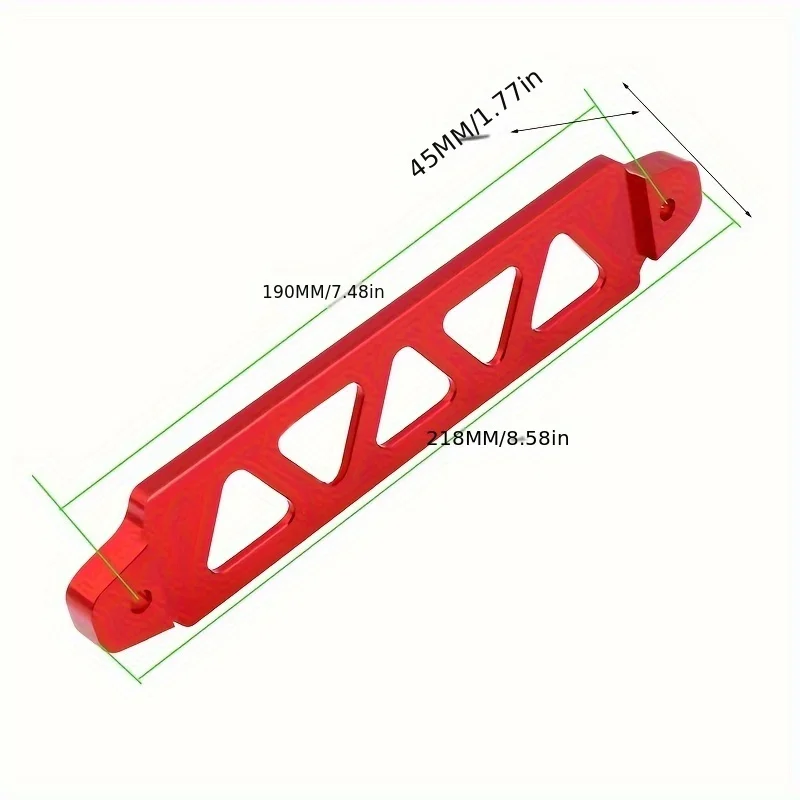Universal Aluminum Alloy Car Battery Tie Down Bracket, Triangle Fixed Holder for Auto Battery Strap, Racing Car Modification