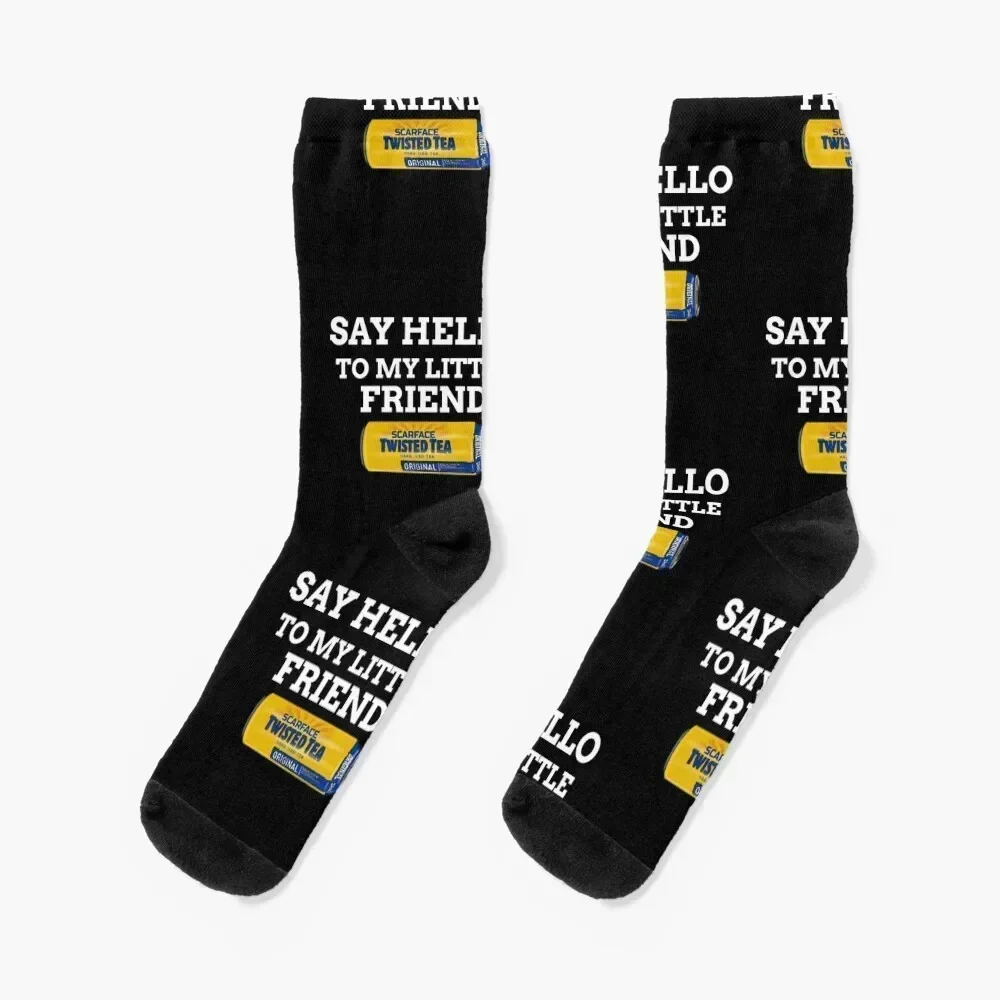 

Say hello to my little friend scarface edition TWISTED TEA hard iced tea can lol Socks christmas stocking Socks Female Men's