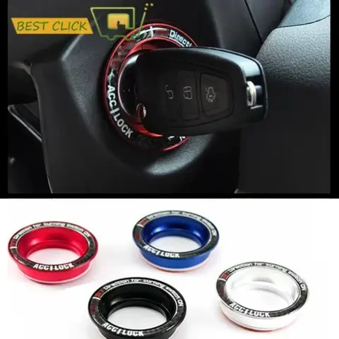 2026 Aluminum Car Ignition Key Switch Ring Cover Key Hole Circle Stickers for Ford Focus 2 3 4 MK2 MK3 MK4 Kuga Escape Mondeo