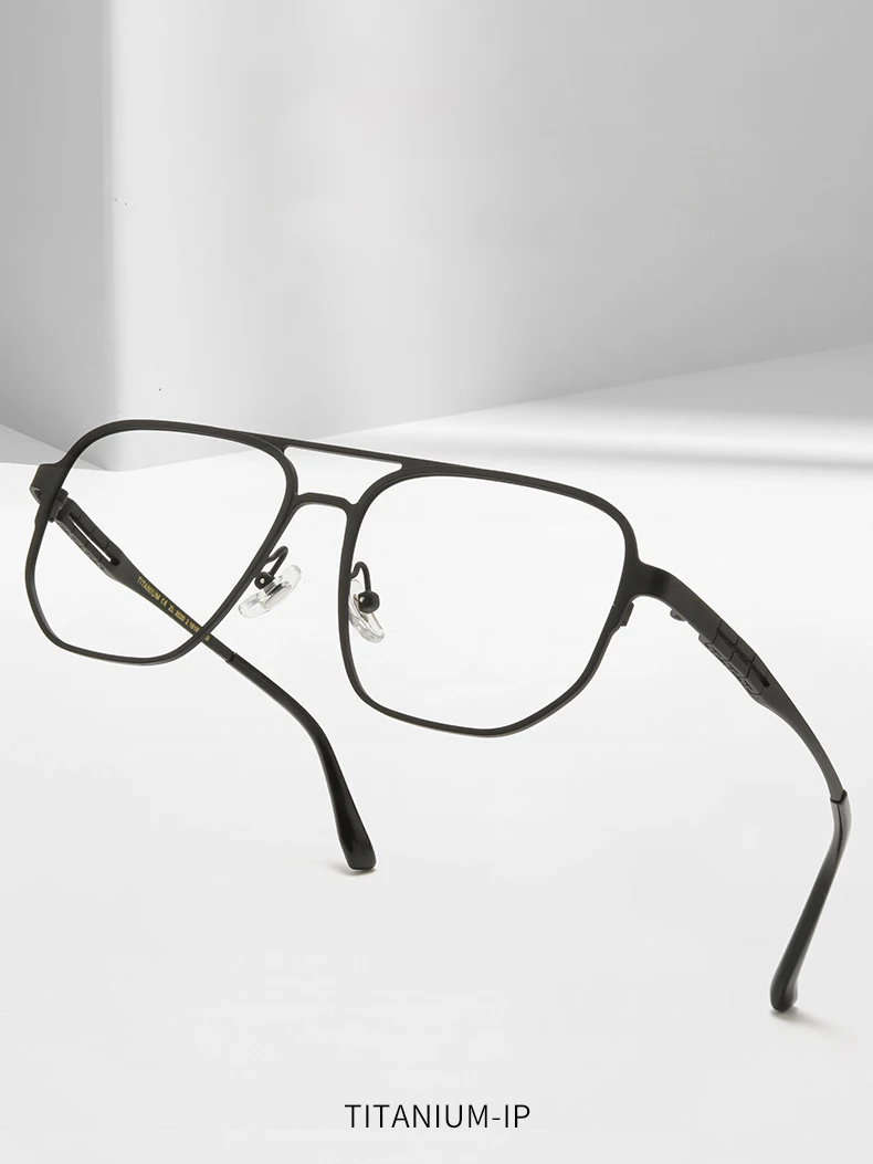 

High Quality Retro Pure Titanium Glasses Frame Progressive Men Myopia Prescription Eyeglasses Male Progressive Eyewear