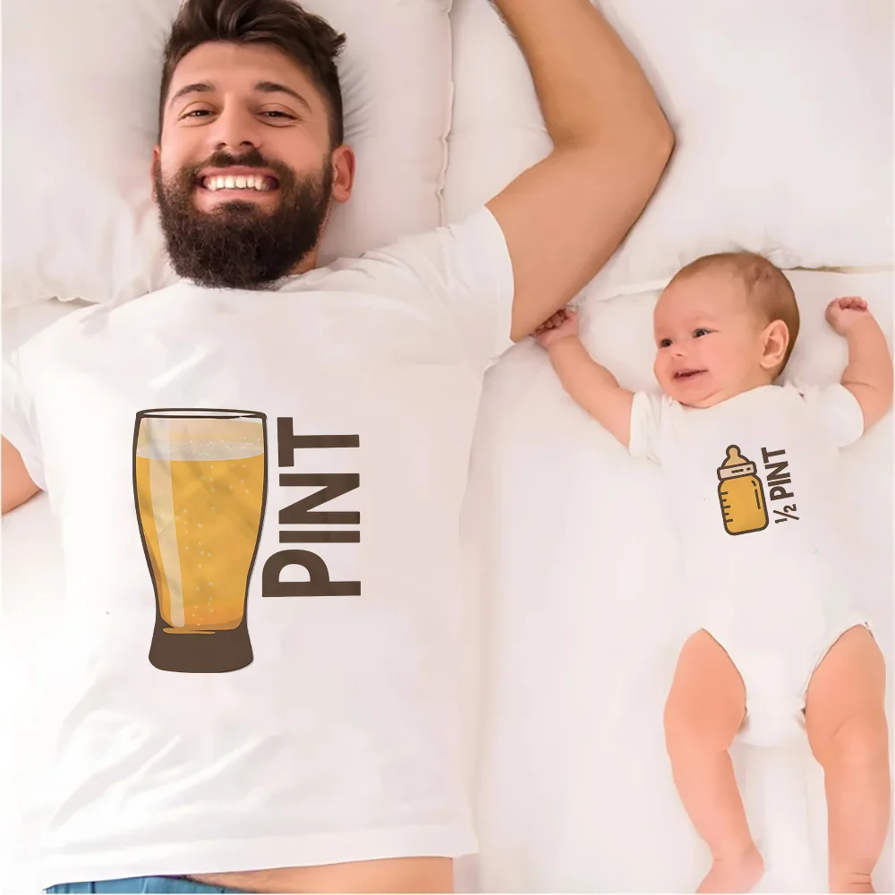 Matching Father Son Shirts Pint and Half Pint Matching Dad and Baby Clothes Father's Day Gifts Shirts Daddy Son Tee