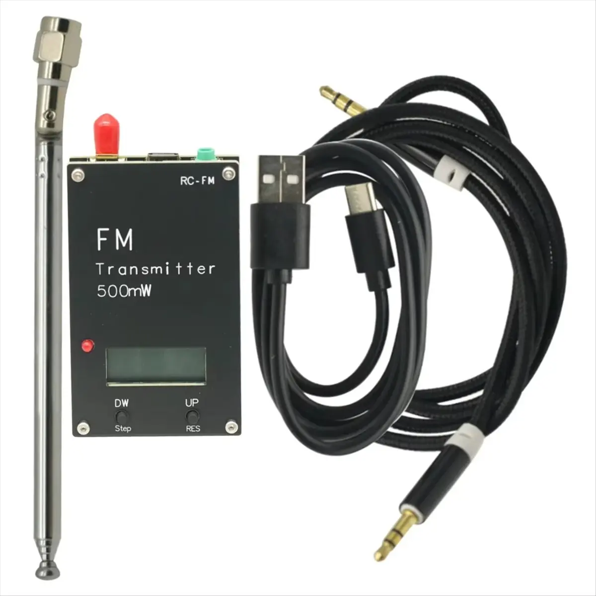 ABGN 2000M 500mW FM Transmitter Frequency LCD Display Stereo Digital Adjustable Frequency FM Transmitter for FM Radio Module