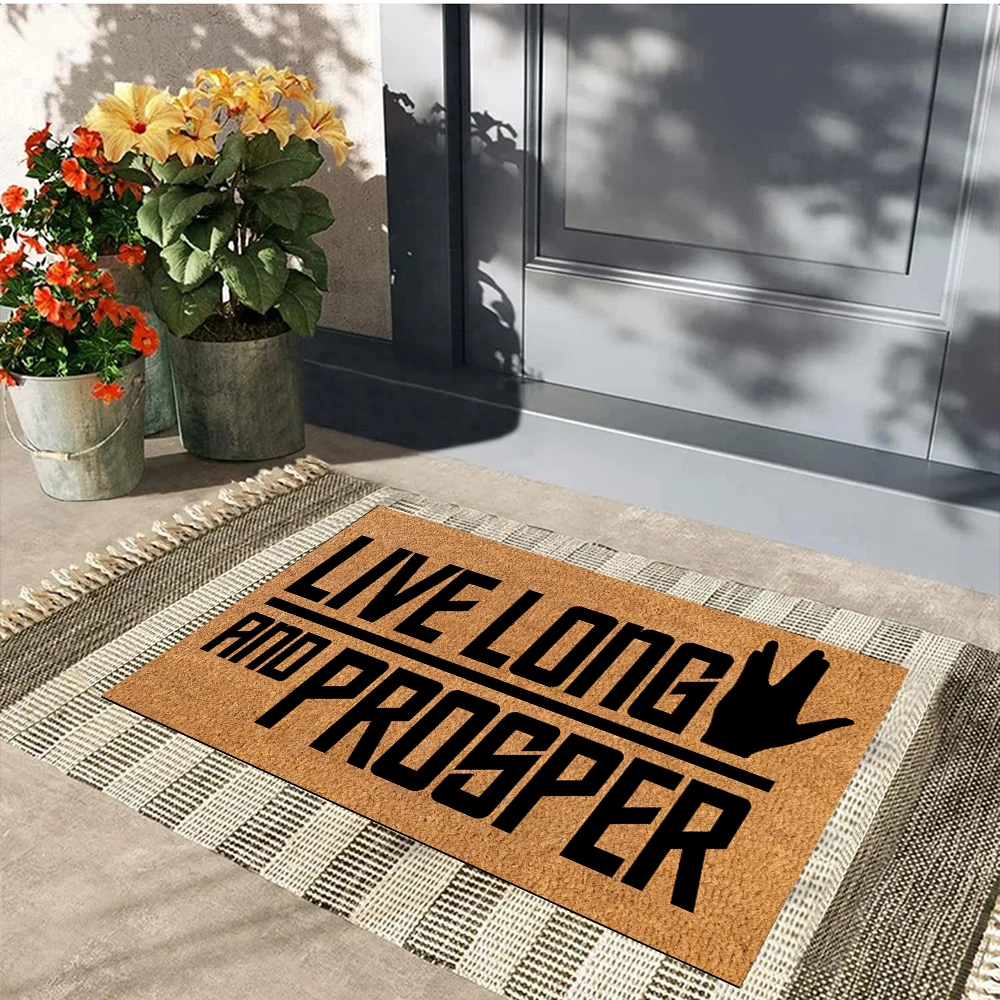 

Live Long And Prosper felpudo puerta entrada,Non-Slip Rubber Spanish Doormat, Welcome Felpudo felpudo entrada casa Door Mat