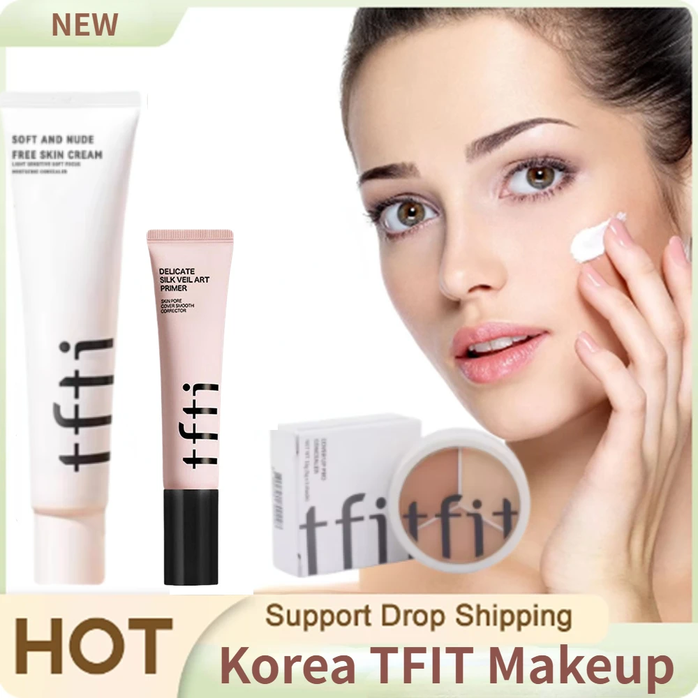 TFIT 36/100g Isolation Makeup Primer 3-color Concealer Palette Facial Foundation Cream Brightening Invisible Pore Base Makeup