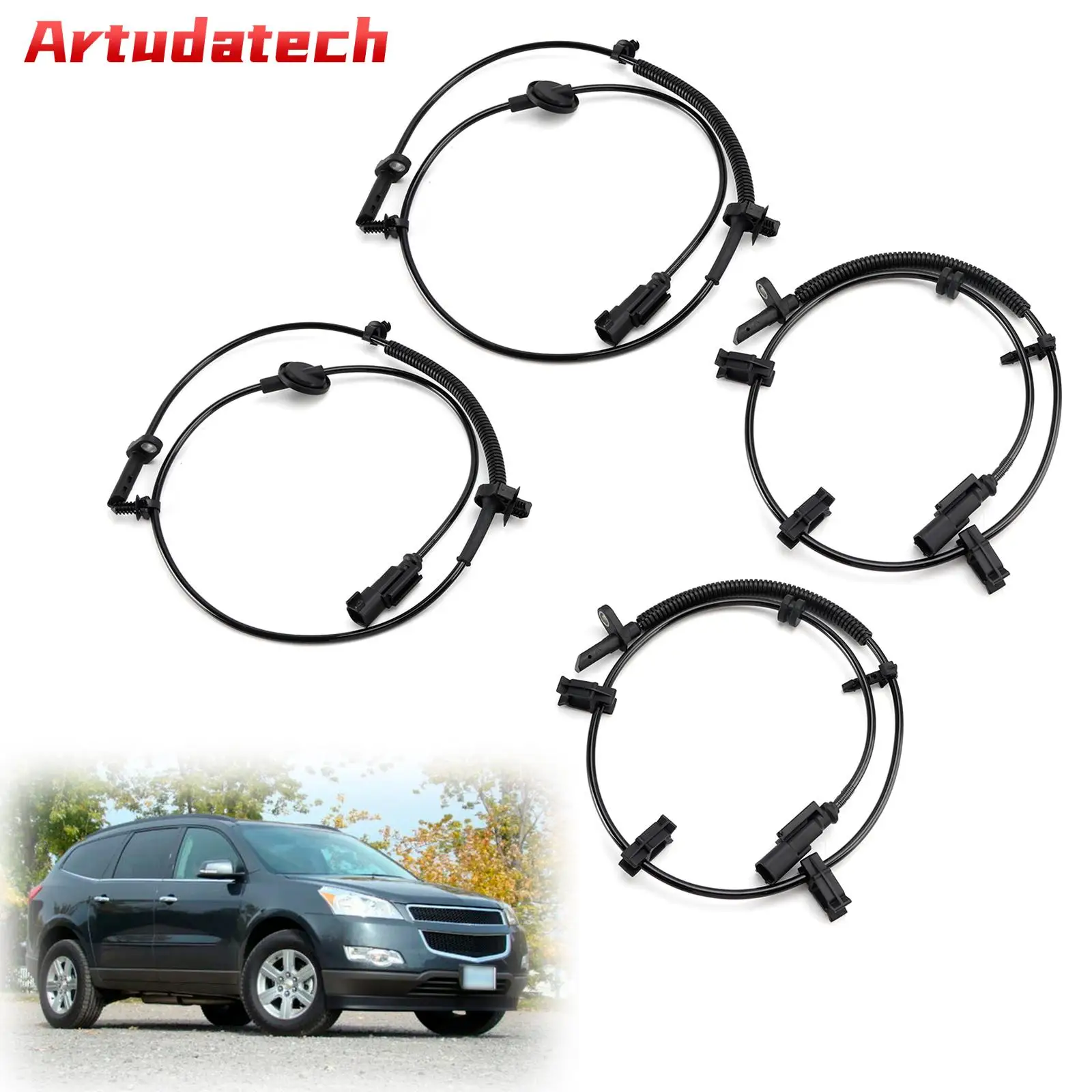 

Artudatech 4PCS Front&Rear Side ABS Wheel Speed Sensor For Chevy Traverse 3.6L 2009 2010 2011 2012 2013 2014 2015 2016 2017