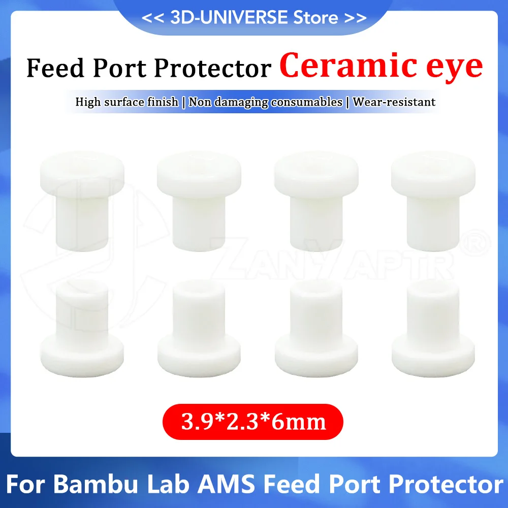 AMS Ceramic Eye for Bambu Lab X1 P1 Series Filament Feed Port Protector Accessories Ceramic Eye for 3D Printer Accessories