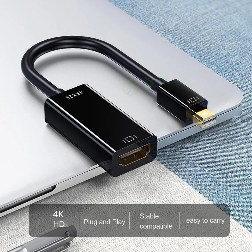 Mini DP to HDMI-compatible Adapter Cable Converter HD 4k TV Projector Mini Displayport Connector For Apple MacBook Air Pro