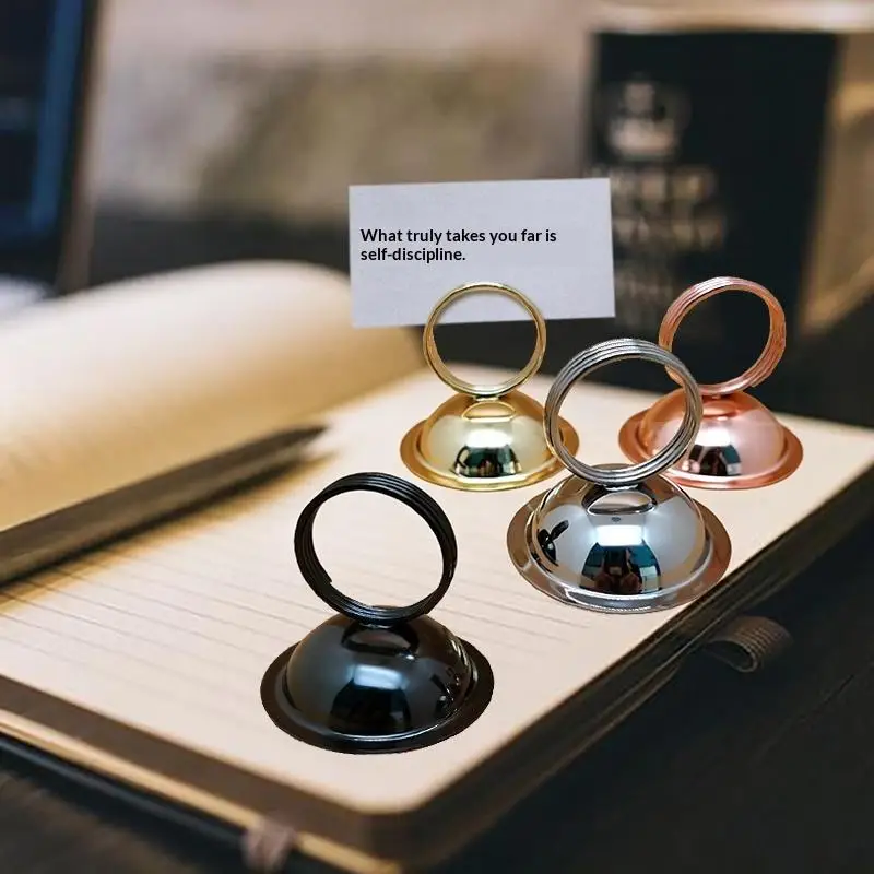 1Pcs 5.5*5cm Hemispherical / Tower‑shaped Table Number Holders Metal Electroplating Place Card Holders