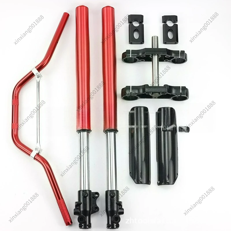 For Apollo Kawasaki Off-road Motorcycle Front Shock Upside Down Fork 710-800MM Suspension with Handlebar