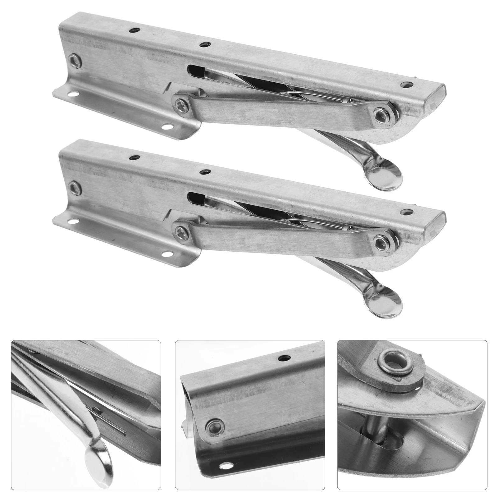 

Folding Tripod Metal Brackets for Shelves Shelf Support Household Decorative Silver Heavy Duty Strength