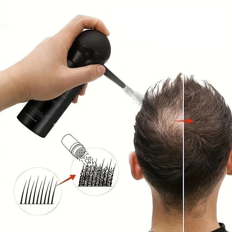 3-in-1 Hair Building Fiber Set: Comb + Spray + Fibers for Natural-Looking Volume | Holiday Gift Box