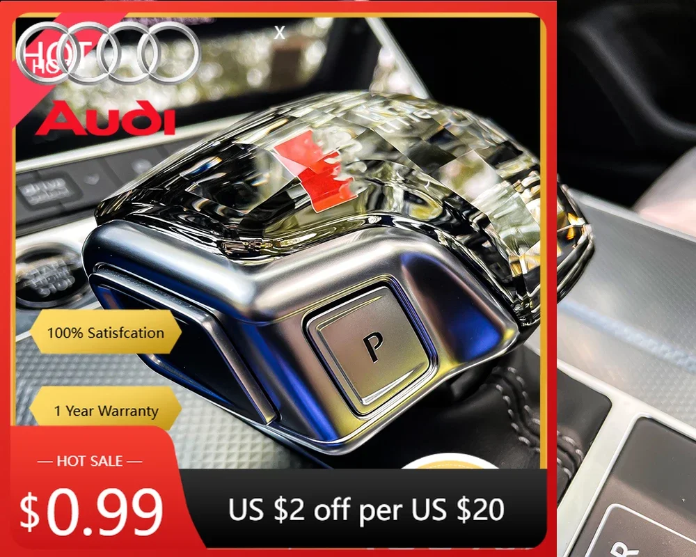 

Hub Caps Hot For Audi Black Crystal Gear Head Gear Shift Knob Crystal Cover For Audi A6 A7 Q5 Q7 A8 Q8 2017-2022