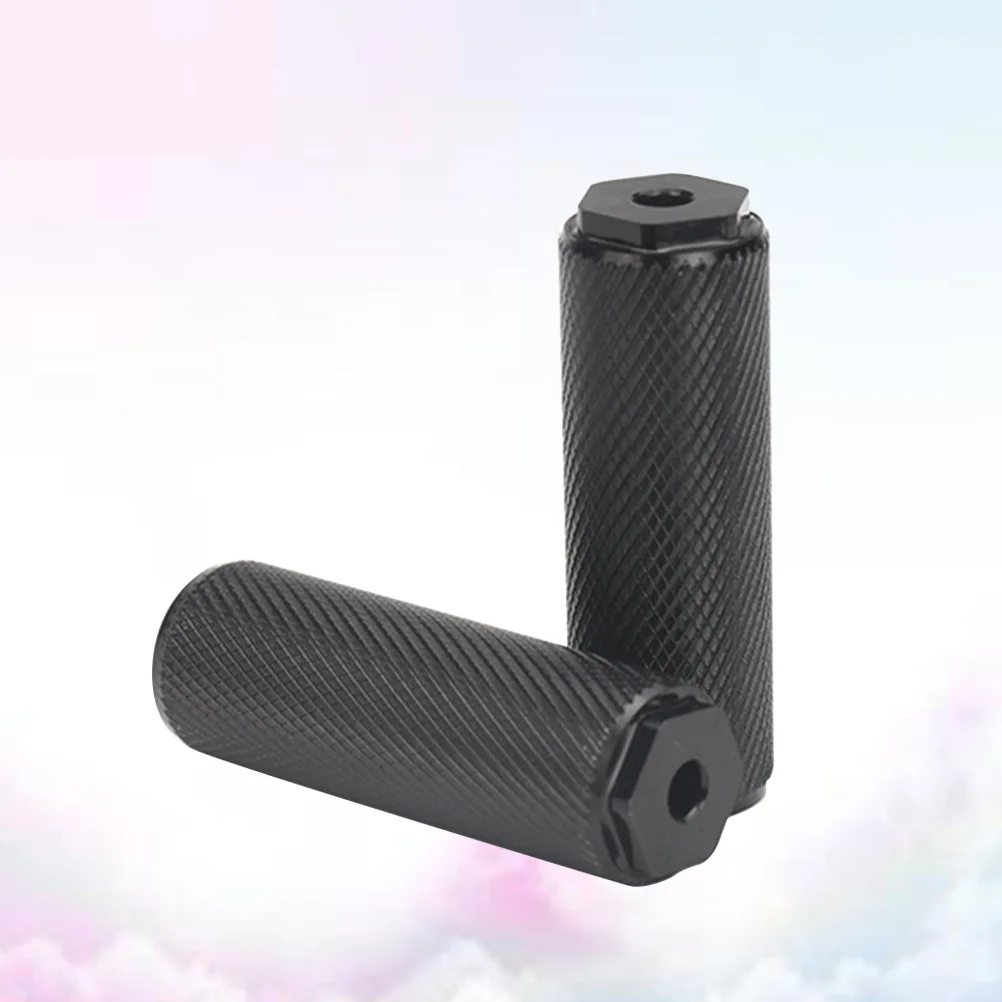 1 زوج سبائك الألومنيوم دراجة الدواسات الأسود 6 مللي متر المسمار قوي اسطوانة طويلة Footpeg ل دراجة هوائية جبلية إصلاح استبدال الملحقات