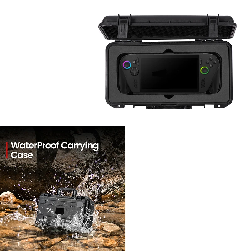 

Shockproof Leather Hard Case for ROG Ally / ROG Ally X Portable Travel Storage Box for Gaming Console Accessories