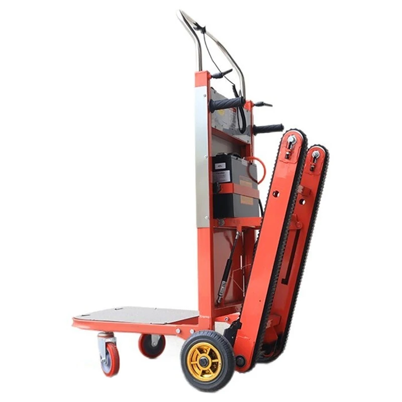 400KG Silent Electric Stair Climbing Vehicle Cargo Handling Cart Crawler-Type Up And Down Stair Climber Folding