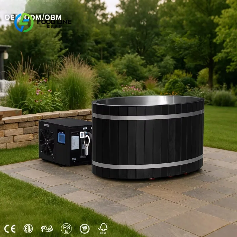 Customized Ice Bath Recovery Pod Outdoor Small Cold Plunge Tub Ozone 1hp Spa Tubs for Bathroom Optional