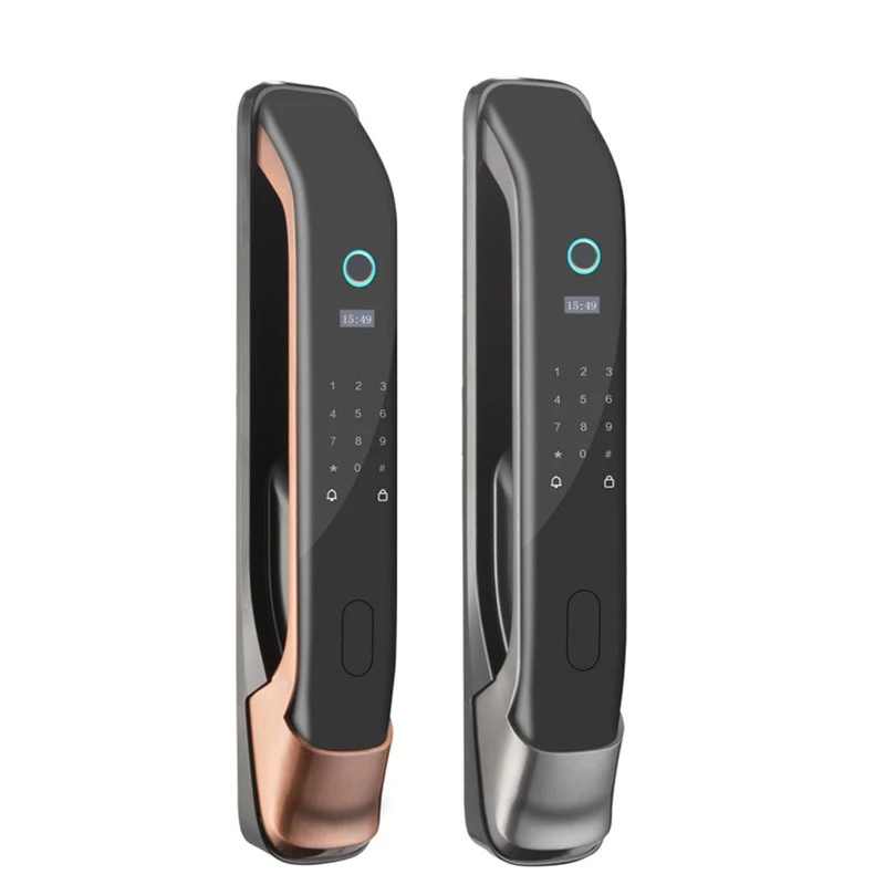 Smart Door Lock 3D Face Fingerprint Card Swiping Mechanical Key Cat Eye Waterproof App Unlocking