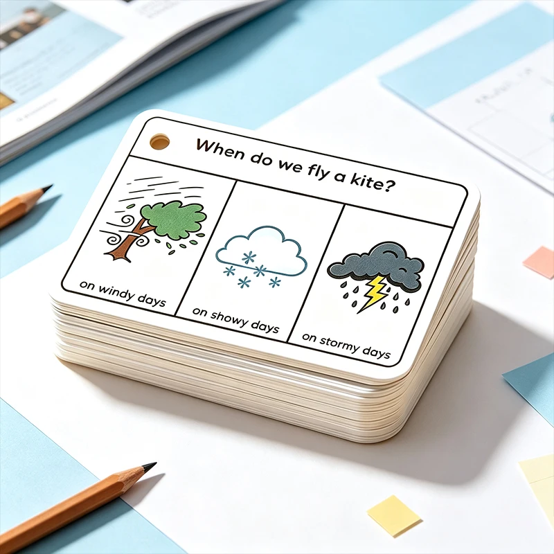 50 Interactive Question-And-Answer Training Cards, Multi-Functional Practice Cards for Children's Logical Thinking, Speech Enlightenment, and Vocabulary Memorization, Classroom Teaching Tools, Home Parent-Child Game Props, Teacher Holiday Early Education Learning Materials.