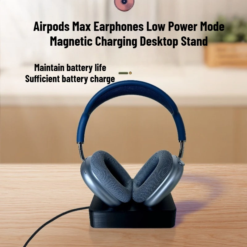 

Airpods Max Earphones Low Power Mode Magnetic Charging Desktop Stand 3D Printed PLA Material Multi Functional Airpods Max Stand