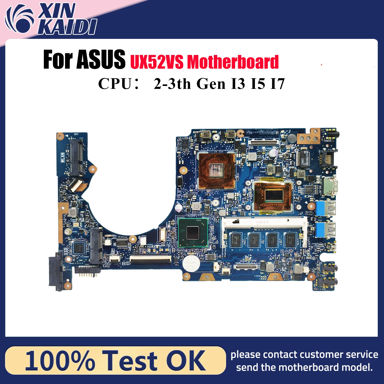

UX52VS Материнская плата для ноутбука ASUS ZenBook UX52V UX52VS Материнская плата для ноутбука с процессором I3 I5 I7 100% тестирование ОК быстрая доставка stk