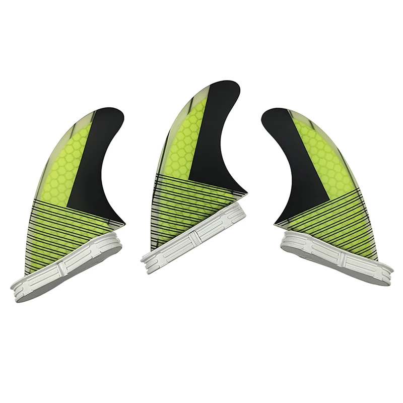 UPSURF SUP Board Double Tabs 2  Fins M Surfboard Honeycomb Fins blue/yellow Double Tabs 2 Fin Hot Sell