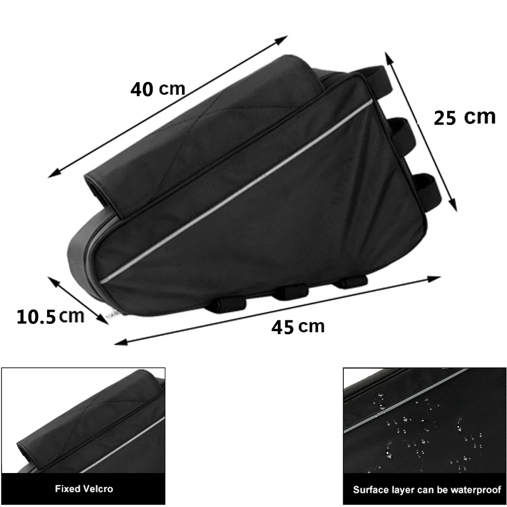 E-BIKE Electric Triangle Battery Bag Waterproof Cycling Accessorie Pack Converted MTB Road Bike Tube Frame Case Storage Bike Bag