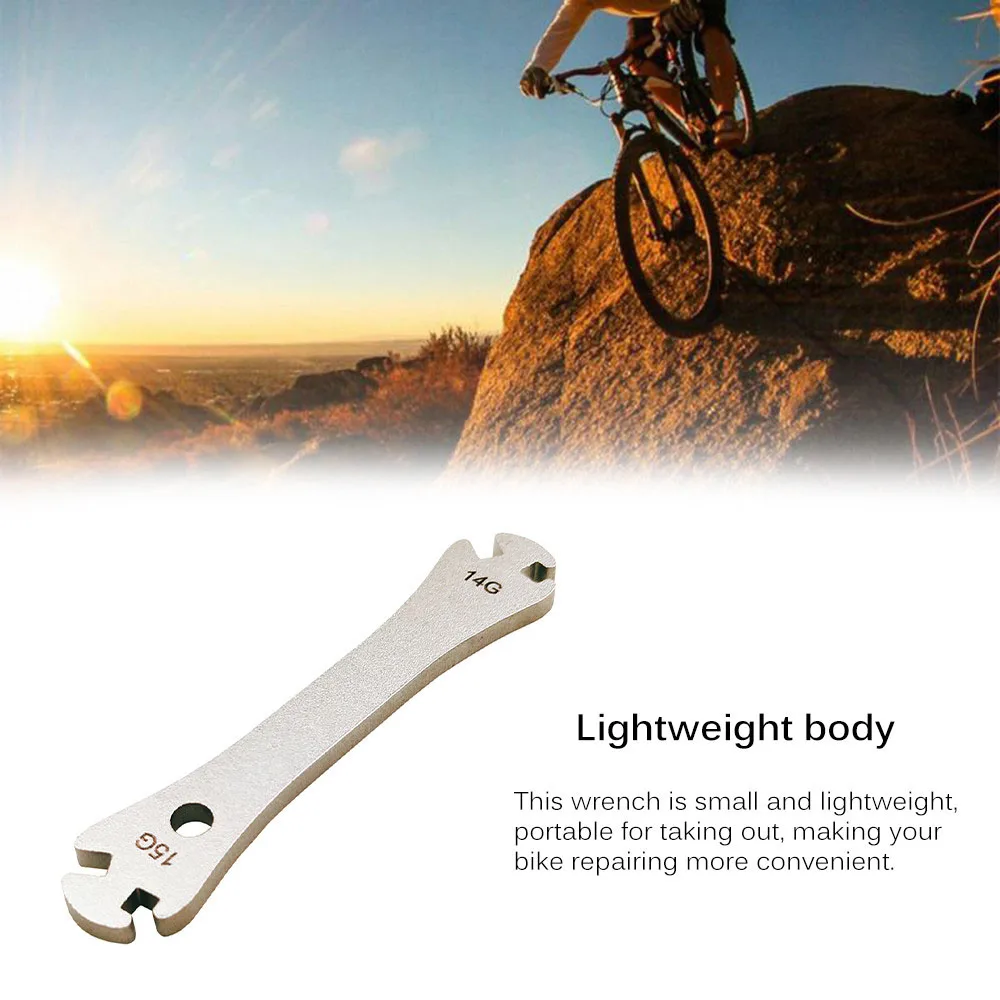 Stainless Steel Cycling Repair Tool Bicycle Spoke Wrench Wrench Rim Wheel Spoke Wrench Fastening Correction Device