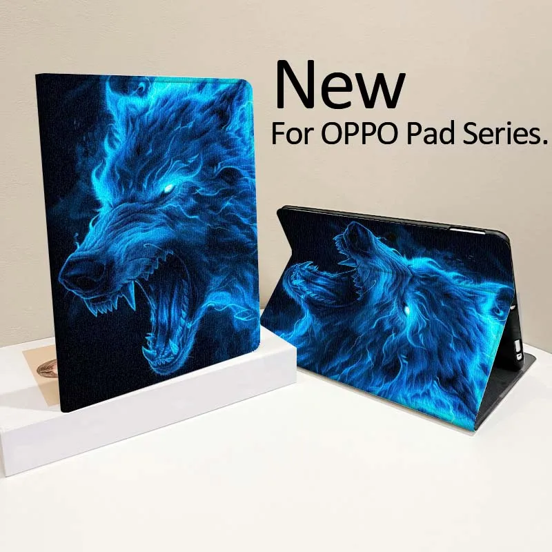 

Wolf Art Creative Pattern For Oppo Pad X SE 4 3 11 13.2 11.61 11.4 10.36 Pro 2 Air2 2025 Silk Pattern Soft Tablet Case
