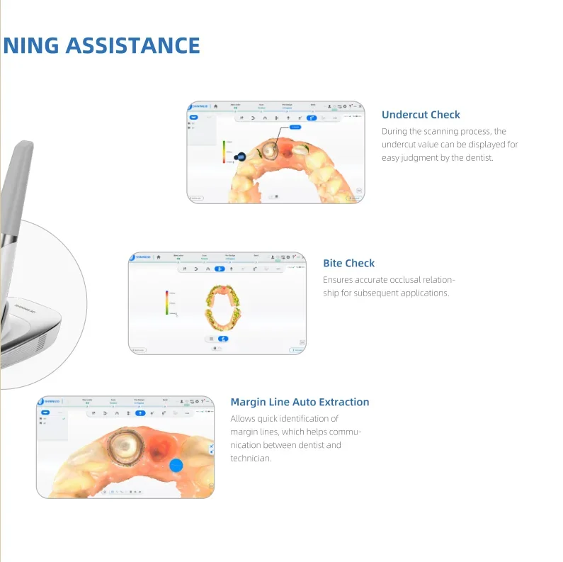 Aoralscan 3-Scanner Intra-Oral Numérique Sans Fil, Équipement de Laboratoire Intra Dentaire, Système d'Impression CAD CMD pour Dentiste