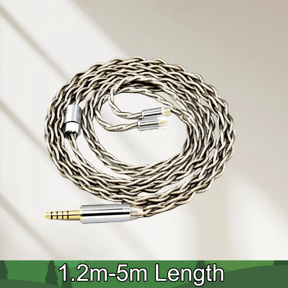 

99% Pure Silver + Graphene Earphone Cable For UE11 UE18 pro QDC Gemini Gemini-S Anole V3-C V3-S Silver Plated Shield 7920