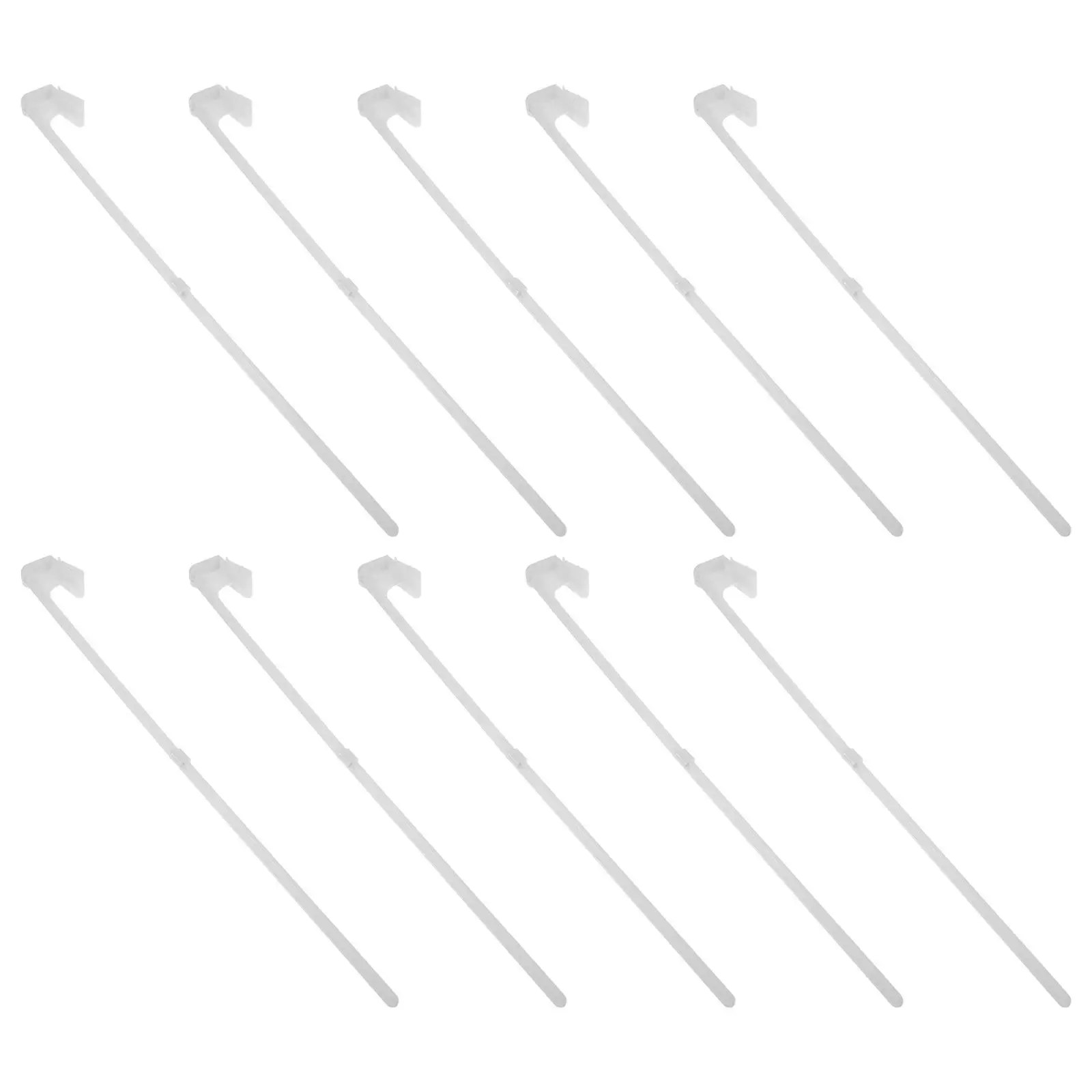 10Pcs Car Window Flag Pole 44Cm Heavy Duty Plastic Clip Mount Easy Install Universal Auto Flagpole for Road Rally Usa Flag