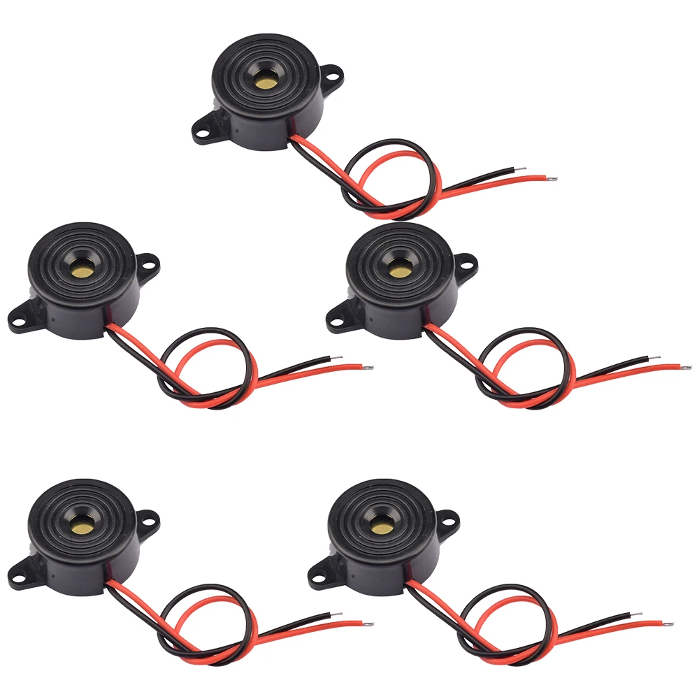 5pcs Electronic Buzzer DC3-24V 90dB High-decibel Beep SFM-20B Alarm Ringer Continous Sound Alarm Accessories