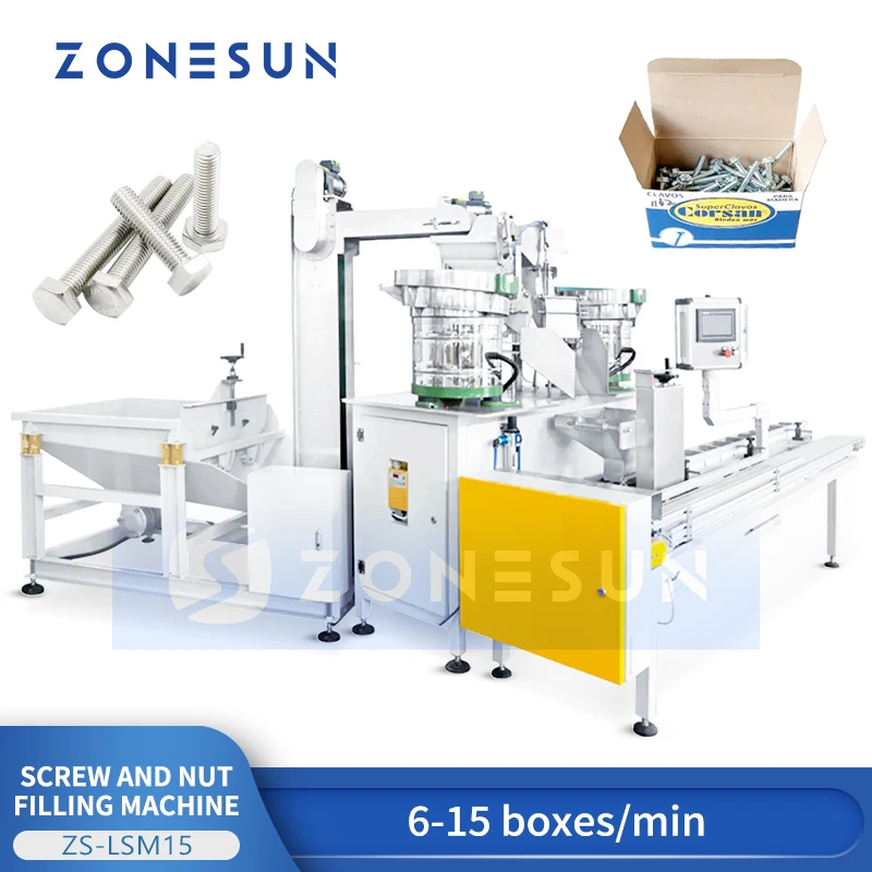 Zonesun Nut and Bolt Packing Machine Screw Packing Machine Hardware Kit Packaging Machine ZS-LSM15