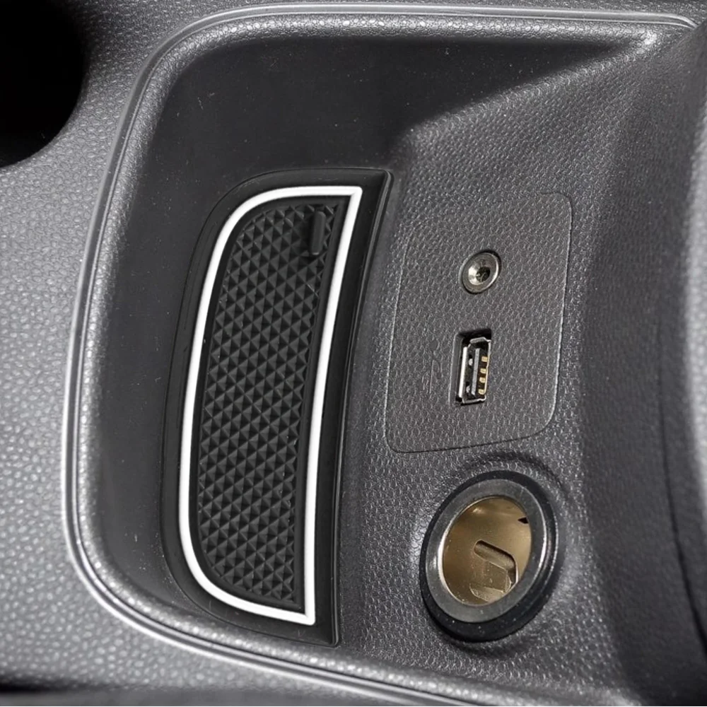 Anti-Slip Gate Slot Cup Mat for Ford Fiesta 2008 2009 2010 Door Groove Pad Rubber Coaster 10pcs/set
