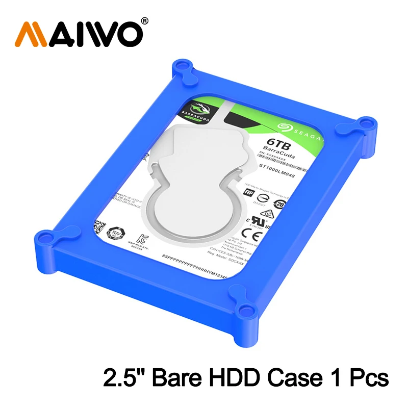 MAIWO HDD beschermhoes 2,5 3,5 inch blote harde schijf siliconen beschermhoes externe bescherming antiklopmiddelen harde schijf cover