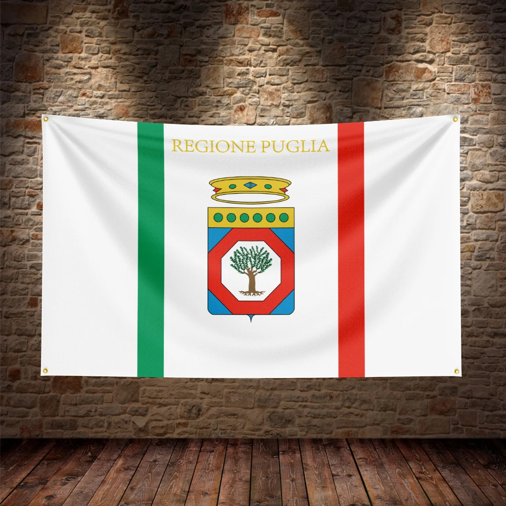 

Single sided printed Italian county flag of Apulia wall decoration
