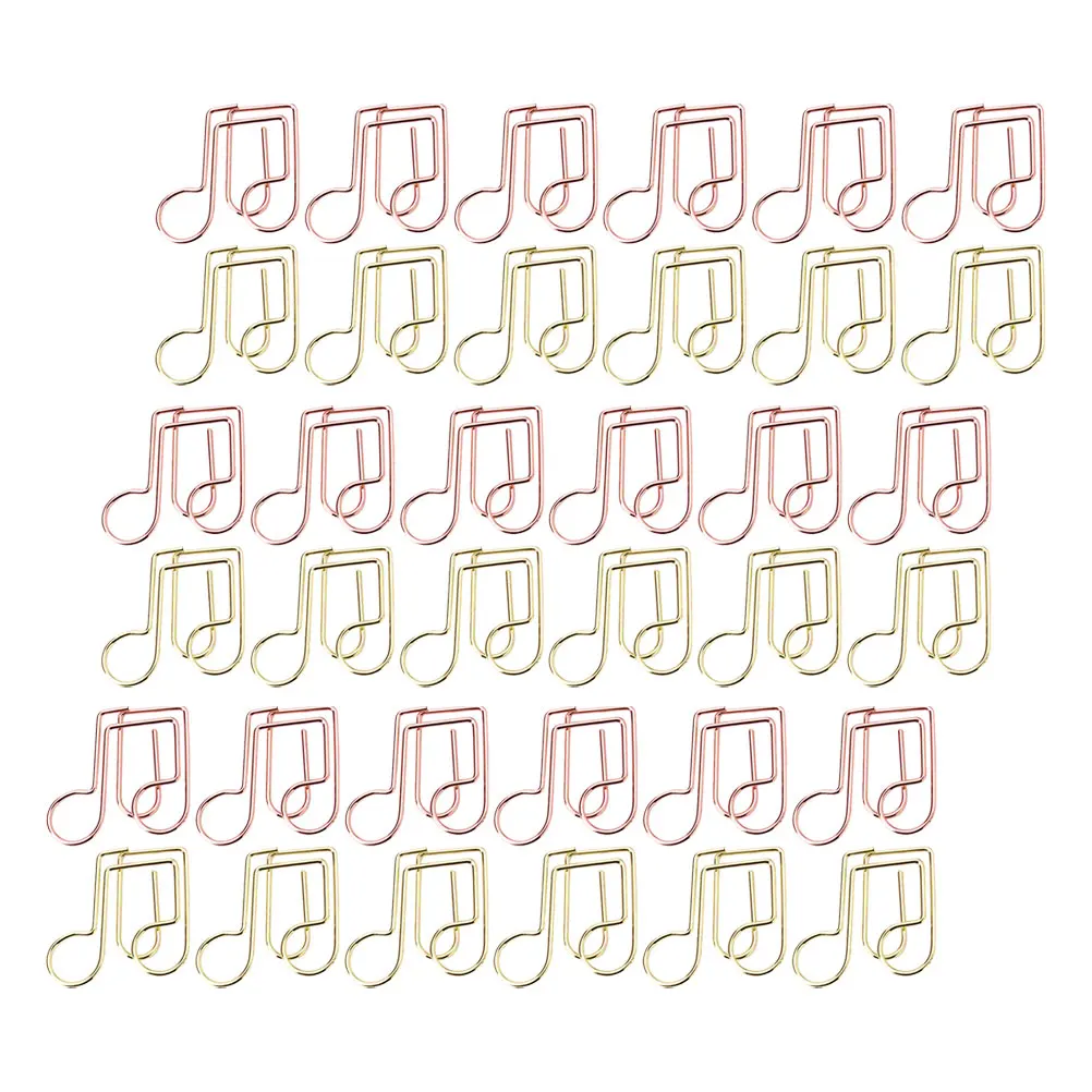 

40 Pcs Moon Note Paper Clips Cute Medium Decorative Metal Colored Colorful Office Supplies Fun Portable Smooth