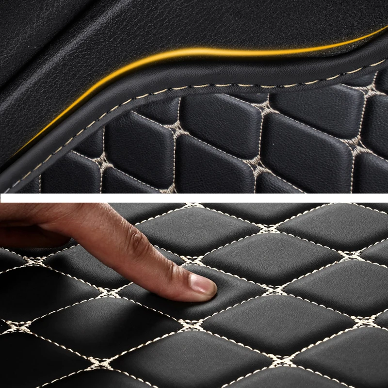 Car Floor Mats For Toyota Avensis T250 2003~2009 Luxury Leather Mat Durable Waterproof Carpet Auto Rugs Set Car Accessories 2004