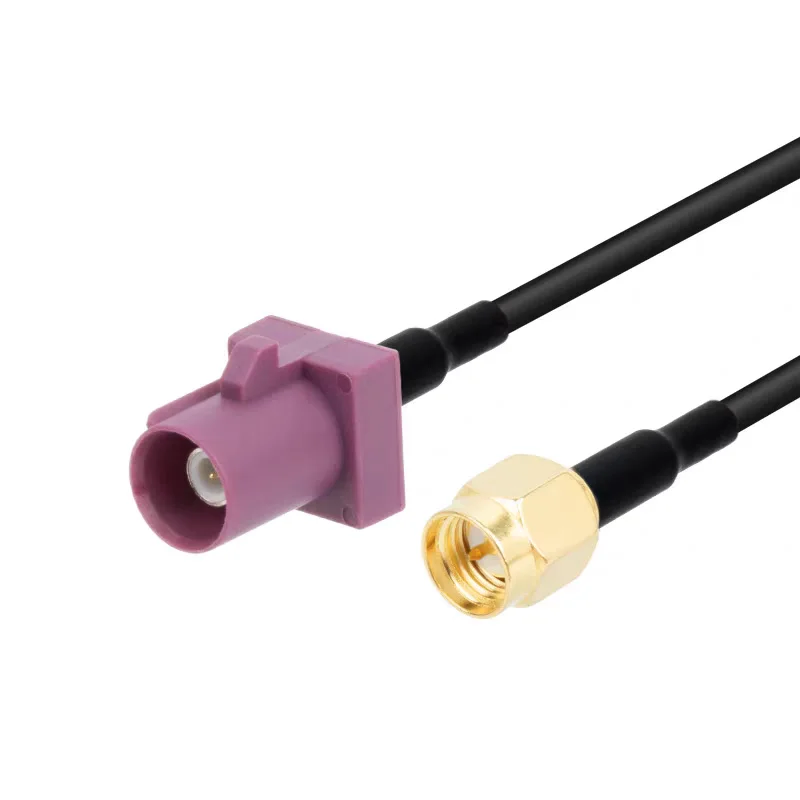 RF Fakra D male plug purple connector to SMA male female/RP SMA male female cable GPS antenna Rg174 pigtail jumper Fakra cable