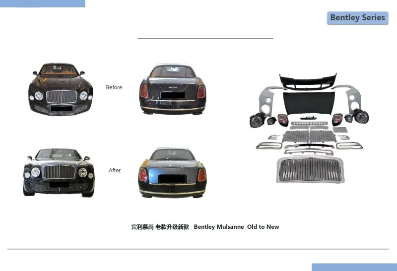 Adatto per la modifica esterna dei vecchi e nuovi modelli di Bentley MulsanneModifica e aggiornamento del surround automobilistico