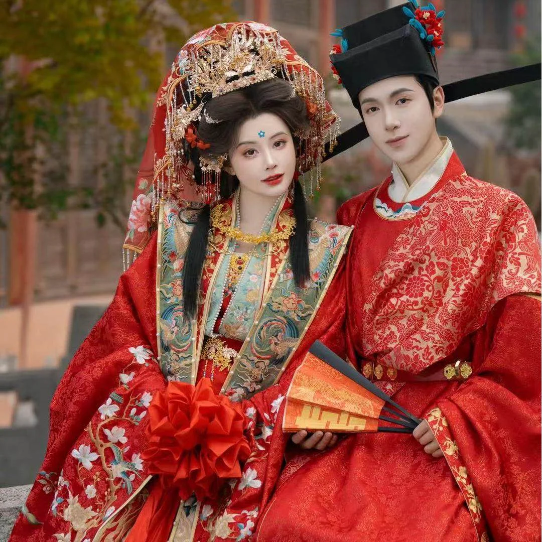 

Свадебное платье в стиле династии Сун, женское плиссированное свадебное платье с тяжелой вышивкой и рукавами, карнавальный костюм на Хэллоуин