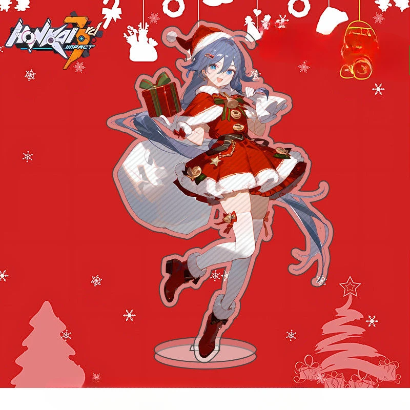 Honkai Impact 3 Acrylic Stand Figure Elysia Fu Hua Anime Peripheral Creative Exquisite Christmas Series Double Sided Ornament